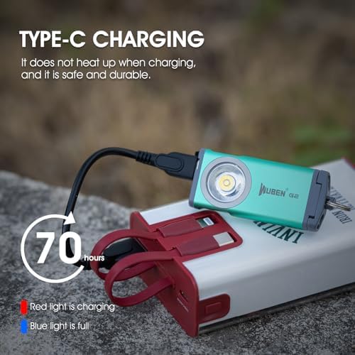 G2 Mini Flashlight Keychain Rechargeable 500 Lumens 5 Modes
