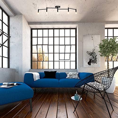 Globe Electric 59969 Tempo 5-Light Foldable Track Lighting Matte Black