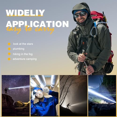 Last Light 20000 Lumens Spotlight Flashlight for Hiking Survival