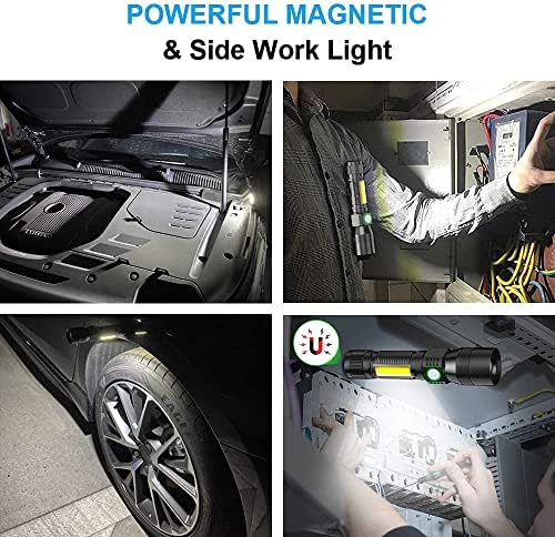 UV Flashlight Blacklight with Side Light and Zoom
