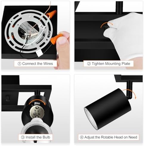 BoostArea 4 Ways Track Lighting Kit