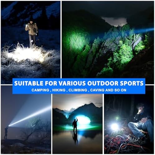 200000 Lumens Rechargeable Flashlight Durable Bright
