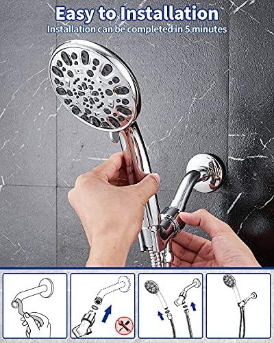 Durable 7 Spray Modes Handheld Shower Head Kit