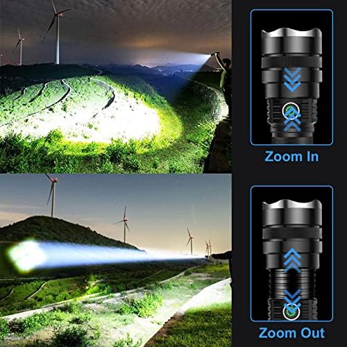Rechargeable High-Lumen Flashlight with Waterproof Features