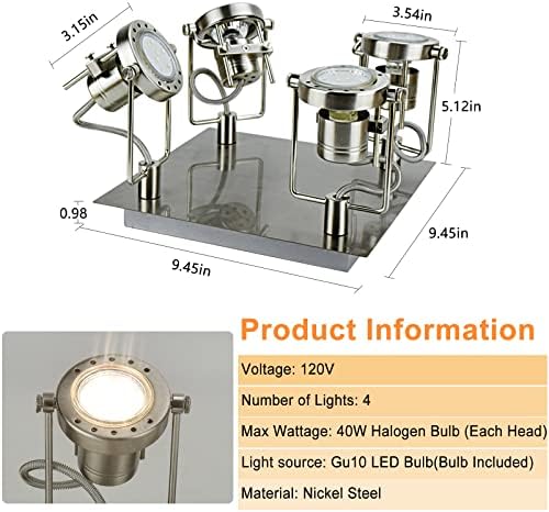 Adjustable GU10 LED Track Lighting with airflow for home commercial use