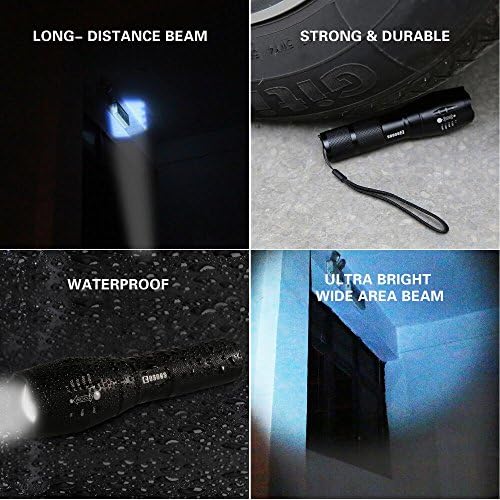 1000 Lumen Tactical Flashlight with 5-Mode Zoom Function zoomable waterproof and durable
