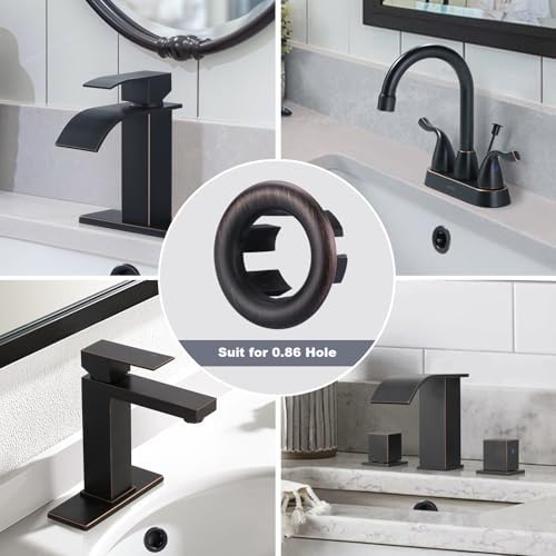 ARCORA Sink Overflow Ring Oil Rubbed Bronze 2 Pack