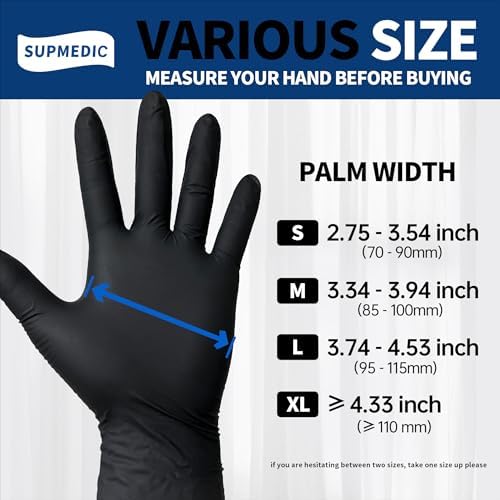 Supmedic Nitrile Gloves Latex-Free Powder-Free for Medical Cooking
