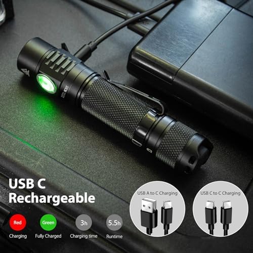 Tactical flashlight with Rechargeable Diffuser