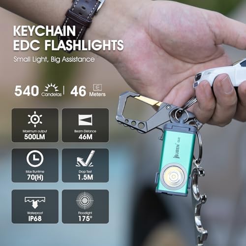 G2 Mini Flashlight Keychain Rechargeable 500 Lumens 5 Modes