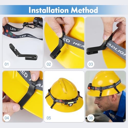 Hard Hat Light Clips - Non-Slip Durable and Stable