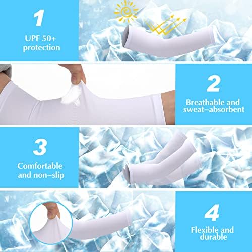 Satinior Kids Arm Sleeves - Cooling Compression for Baseball More
