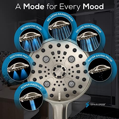 Luxury-Designed 6-Inch Handheld Shower Head with Anti-Clogging Jets