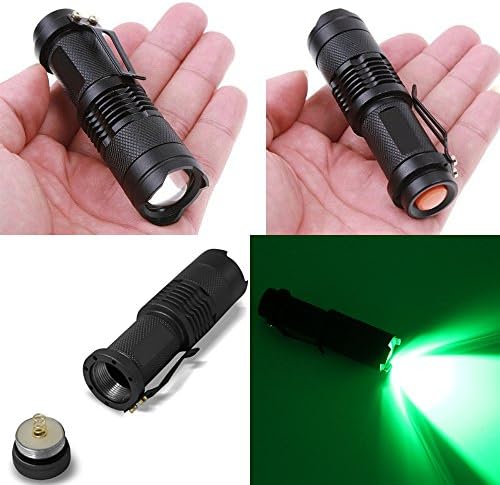 Single Mode Green LED Flashlight for Hunting Night Observation