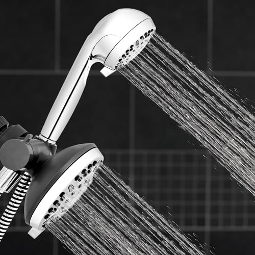 Waterpik 12-Mode 2-in-1 Dual Shower Head System Chromed