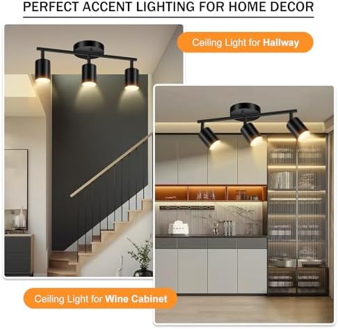 Bricosmocon 3 Light Track Lighting Fixture Black