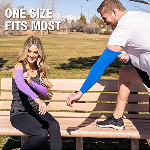 Cooling Arm Sleeves UV Protection Stretch-Fit for Sports