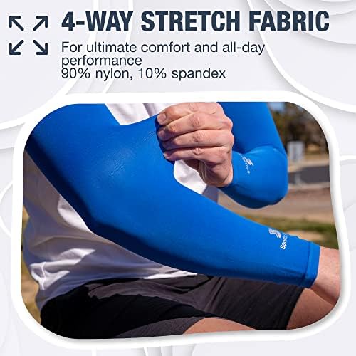Cooling Arm Sleeves UV Protection Stretch-Fit for Sports