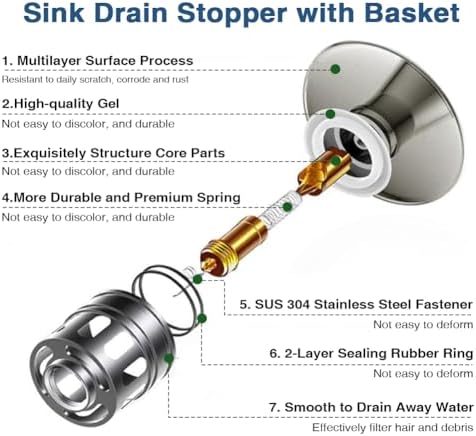 Sturdy DurableBathroom Sink Drain with Overflow