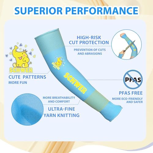 Schwer Cut-Resistant Arm Sleeves for Kids