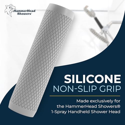 HammerHead Showers Shark Skin Grip Handheld Shower Head