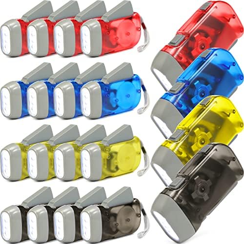 Muddle 24-Piece Hand Crank Flashlight No Battery Self-Powered