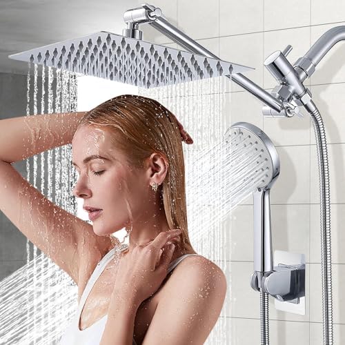 Vivid 10 Adjustable Shower Head Multiple Modes Rainfall All-in-One Bathroom Fixture