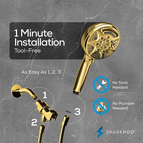 Rain shower experience with 9 spray settings