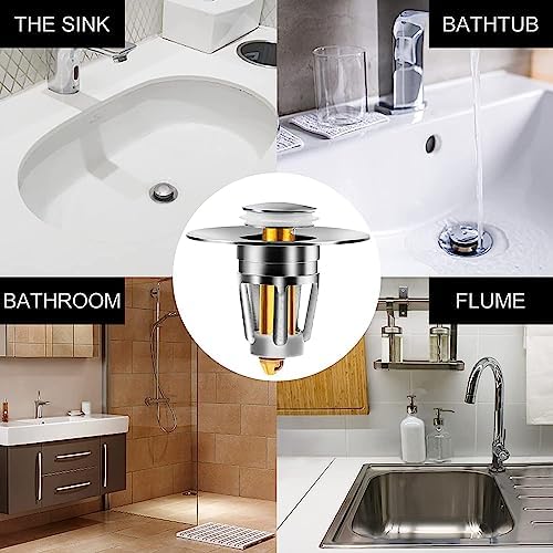 DazzyD Universal Bathroom Sink Stopper Suitable for 106-196 inch Drain Hole