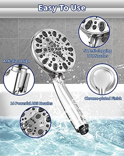 Durable 7 Spray Modes Handheld Shower Head Kit