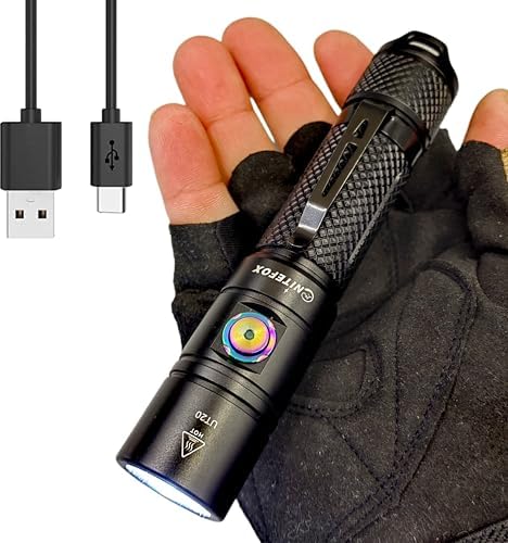 Nitefox Rechargeable LED Flashlight 1500LM Waterproof Compact Flashlight