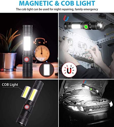 Vnina Rechargeable Tactical Flashlight with 1200 High Lumens