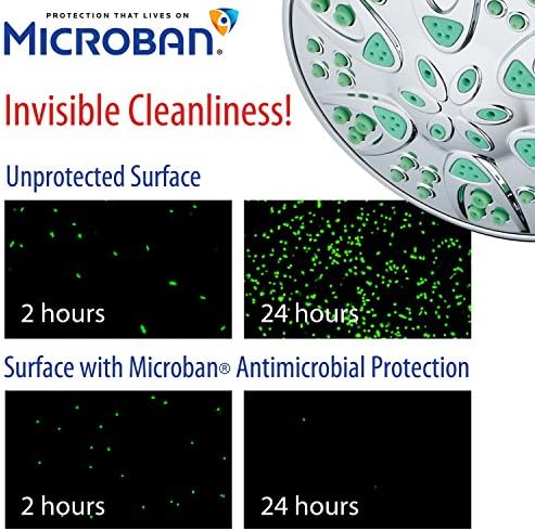 AquaDance 5514 Handheld Showerhead with 6 Settings and Microban Protection