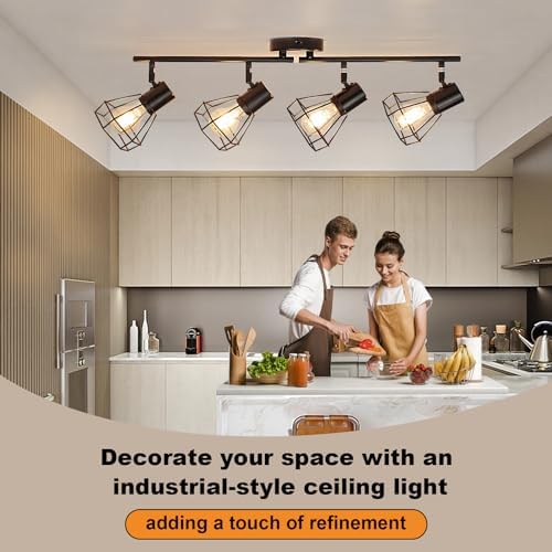 4-Light Adjustable LED Track Lighting Kit