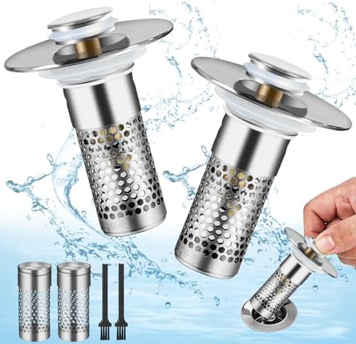 2-Piece Universal Sink Drain Stopper System for US Sinks