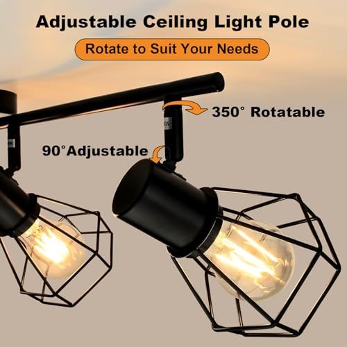 4-Light Adjustable LED Track Lighting Kit