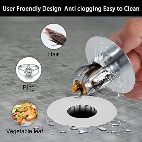 DazzyD Universal Bathroom Sink Stopper Suitable for 106-196 inch Drain Hole