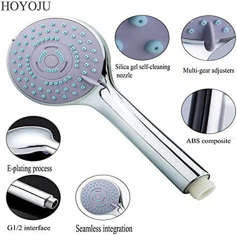 HOYOJU Handheld Showerhead 5 Modes High Pressure Water Saving