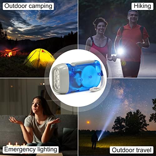Muddle 24-Piece Hand Crank Flashlight No Battery Self-Powered