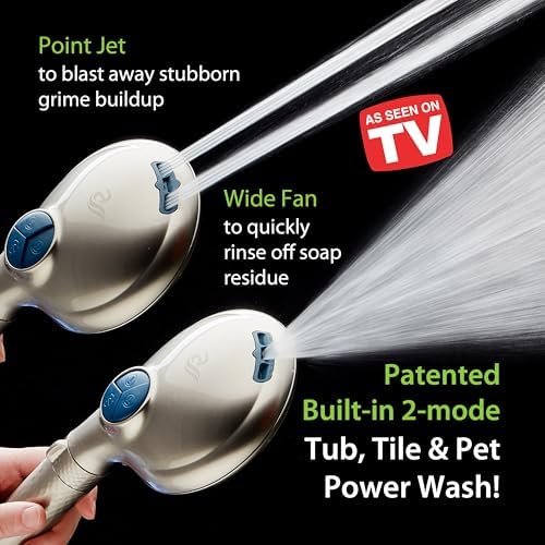 Experience Crystal Clear with AquaCare 4X High Pressure Nickel Shower Head