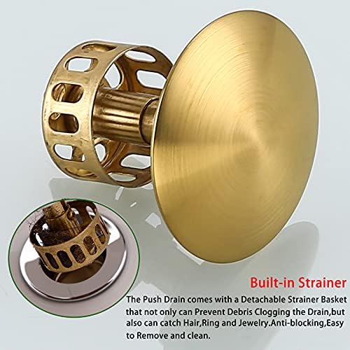 Reliable Gold-Finished Sink Drain for Home Use