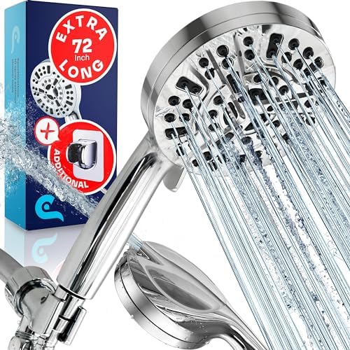Powerful High Pressure Shower Head with 72 Hose