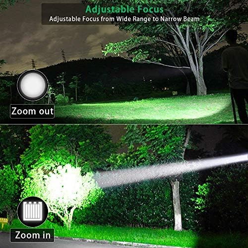 Vnina Rechargeable Tactical Flashlight with 1200 High Lumens