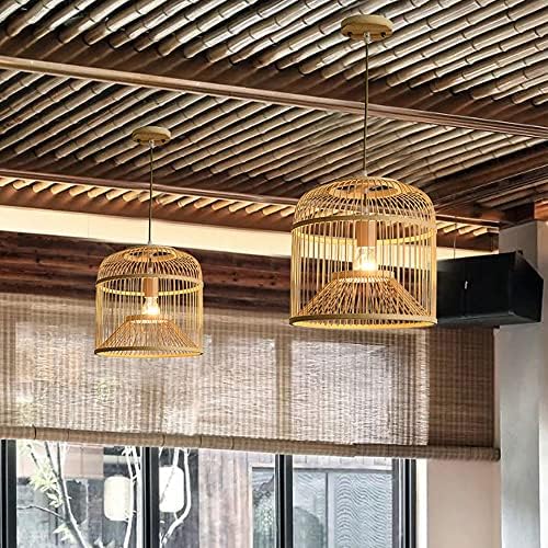 Stunning Bamboo Pendant with Adjustable Height