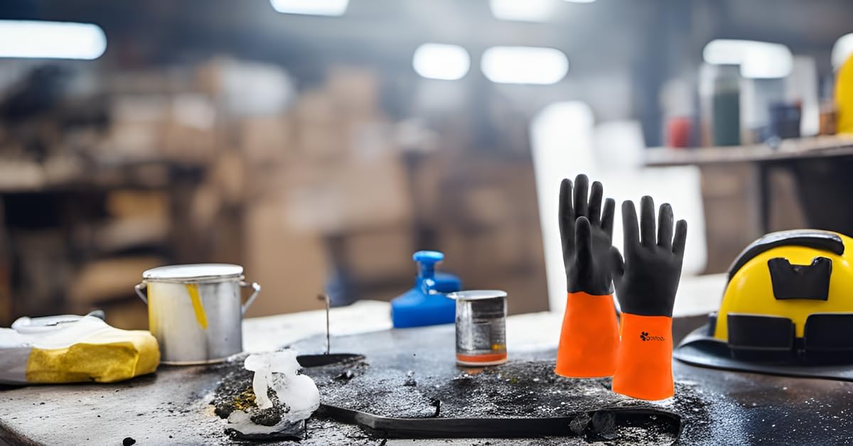 Gastody - Heavy-Duty Chemical Resistant Gloves Reusable Safety Gloves for Oil Acid Alkali - S-M-L-XL Sizes